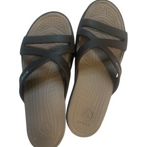 Crocs Women's Brown Wedge Sandals